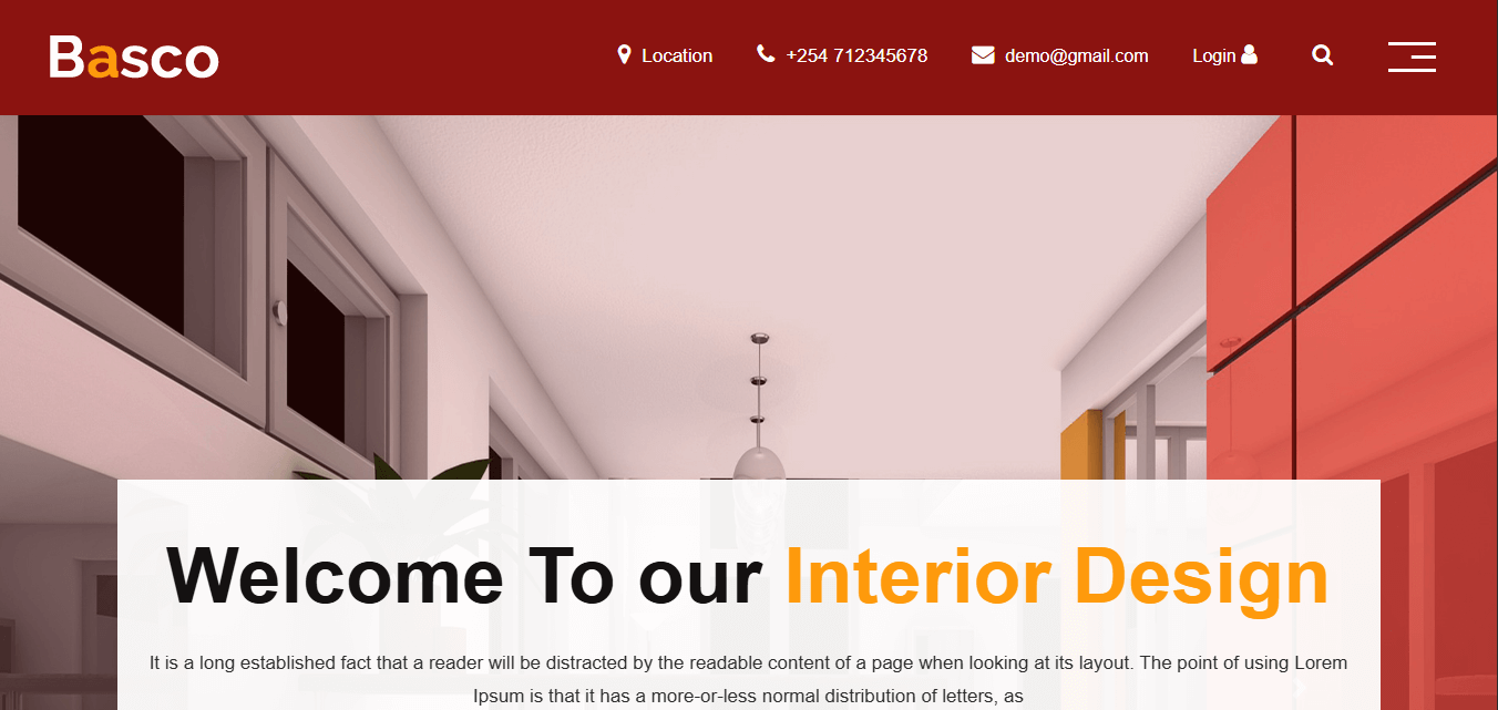 Website design project for basco