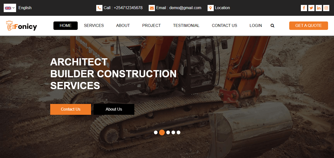 Website design project for fonicy